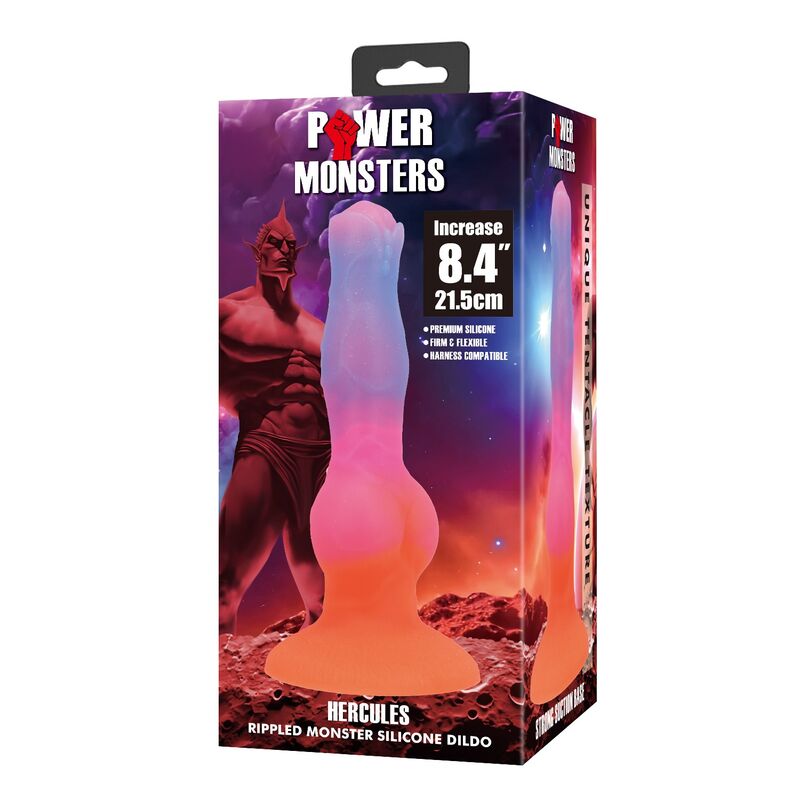 POWER MONSTERS - DILDO IN SILICONE HERCULES FANTASY 21,5 CM Ø 5 CM – Falli senza vibrazioni – foto 2