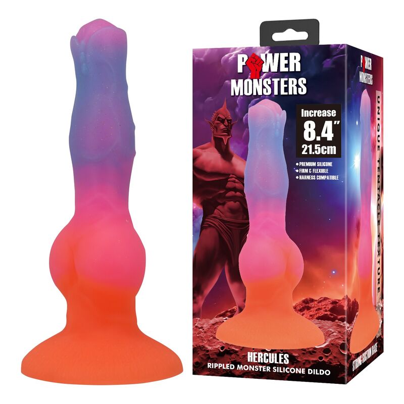 POWER MONSTERS - DILDO IN SILICONE HERCULES FANTASY 21,5 CM Ø 5 CM – Falli senza vibrazioni – foto 8