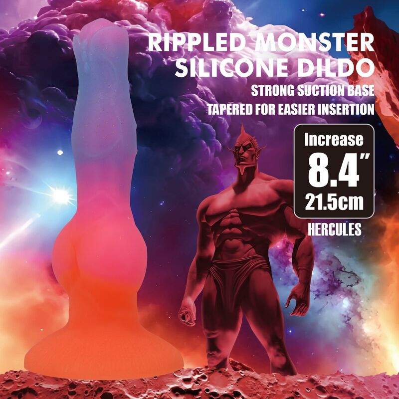 POWER MONSTERS - DILDO IN SILICONE HERCULES FANTASY 21,5 CM Ø 5 CM – Falli senza vibrazioni – foto 7