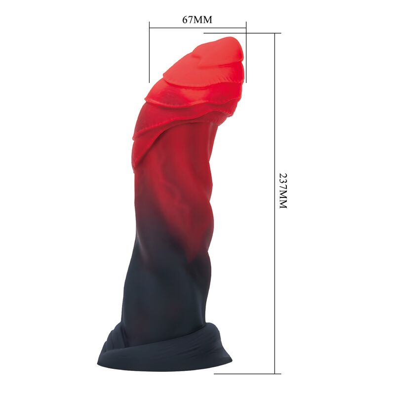 POWER MONSTERS - DILDO IN SILICONE BIGOLIATH BICOLORE FANTASY 25 CM Ø 6 CM – Falli senza vibrazioni – foto 5