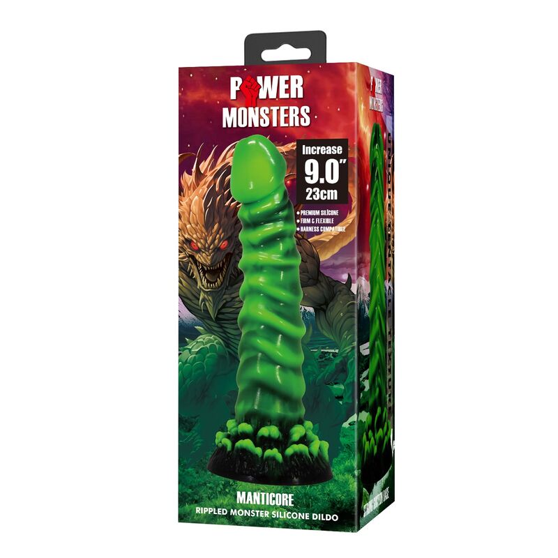 POWER MONSTERS - DILDO IN SILICONE MANTICORE FANTASY 23 CM Ø 5 CM – Falli senza vibrazioni – foto 3