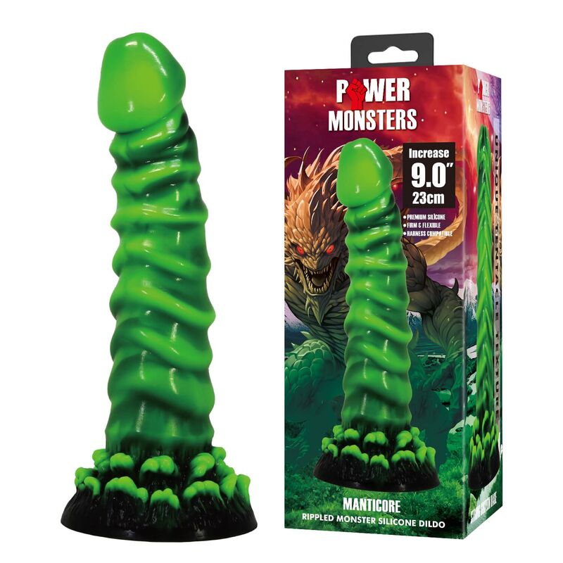 POWER MONSTERS - DILDO IN SILICONE MANTICORE FANTASY 23 CM Ø 5 CM – Falli senza vibrazioni – foto 7