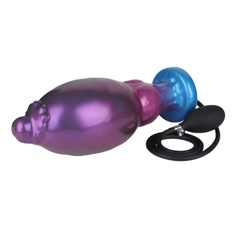 POWER MONSTERS - RIFT TITAN BICOLORE DILDO GONFIABILE IN SILICONE FANTASY 24 CM Ø 5 CM – Anale gonfiabile – foto 4