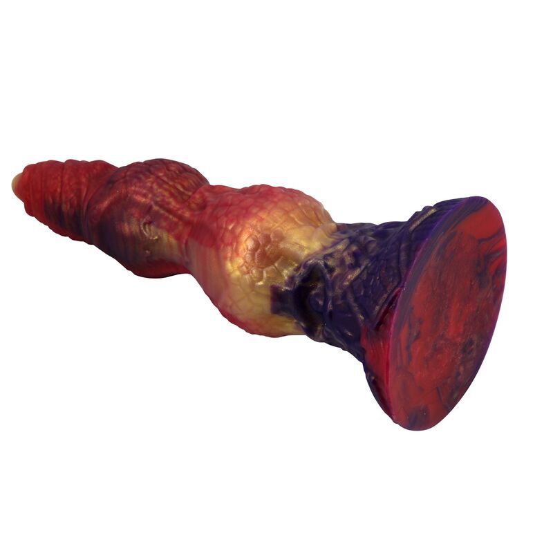 POWER MONSTERS - SAVAGE BEASTLORD TRICOLOR FANTASY DILDO IN SILICONE 24 CM Ø 5 CM – Falli senza vibrazioni – foto 4
