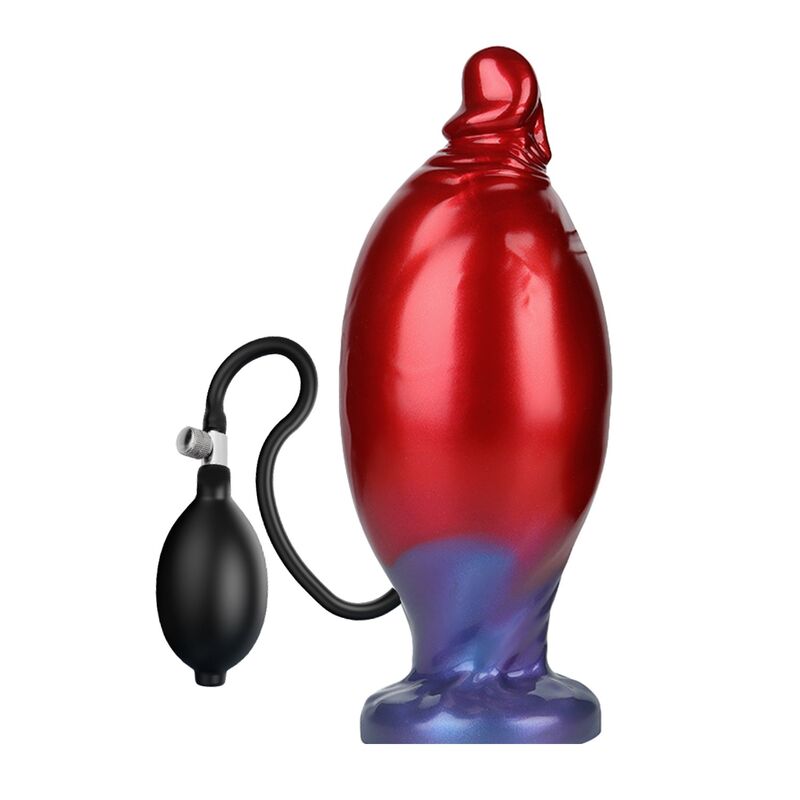 POWER MONSTERS - SHADOW BEHEMOTH DILDO GONFIABILE IN SILICONE BICOLORE 22 CM Ø 5 CM – Anale gonfiabile