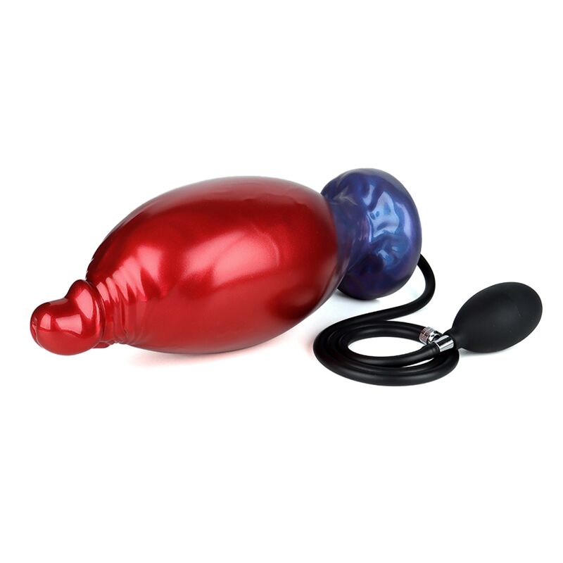 POWER MONSTERS - SHADOW BEHEMOTH DILDO GONFIABILE IN SILICONE BICOLORE 22 CM Ø 5 CM – Anale gonfiabile – foto 3