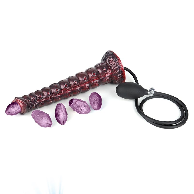 POWER MONSTERS - VOIDCLAW BRUTE DILDO GONFIABILE IN SILICONE BICOLORE FANTASY 29 CM Ø 5.7 CM – Anale gonfiabile – foto 5