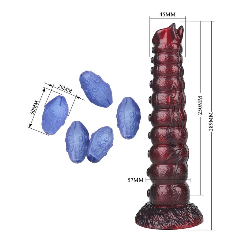 POWER MONSTERS - VOIDCLAW BRUTE DILDO GONFIABILE IN SILICONE BICOLORE FANTASY 29 CM Ø 5.7 CM – Anale gonfiabile – foto 7