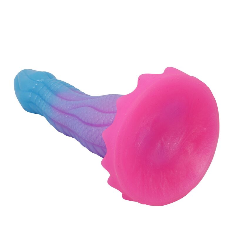 POWER MONSTERS - DILDO VOID PYTHON FANTASY CON VENTOSA 20,5 CM Ø 5,2 CM BLU, VIOLA E ROSA – Falli senza vibrazioni – foto 5