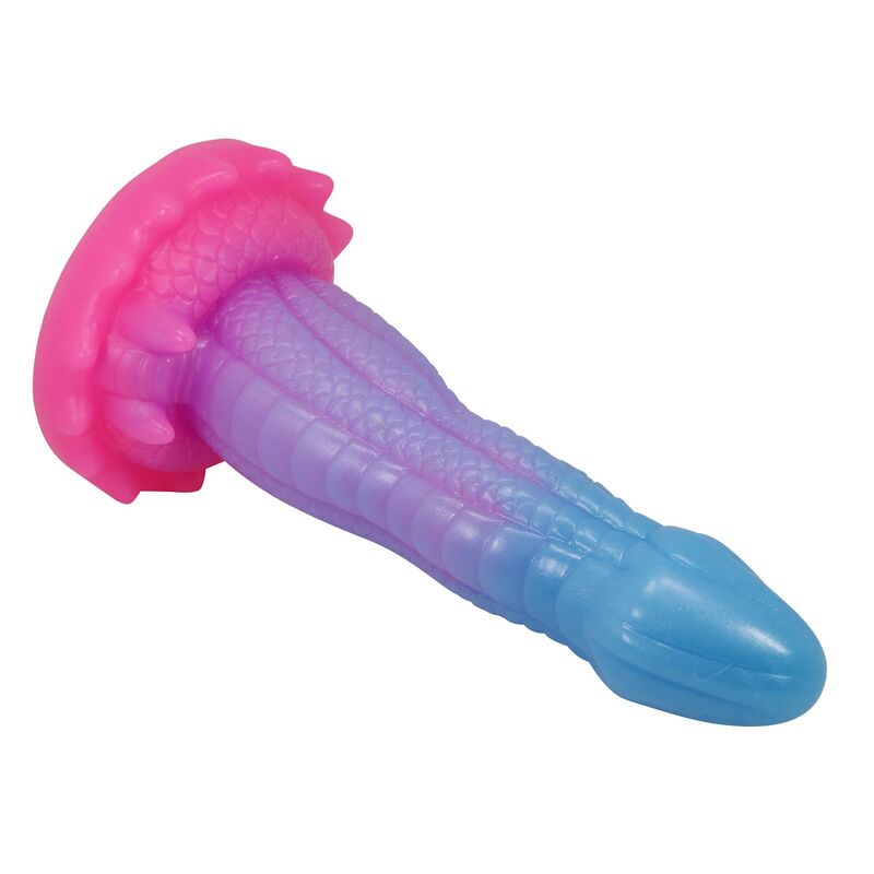 POWER MONSTERS - DILDO VOID PYTHON FANTASY CON VENTOSA 20,5 CM Ø 5,2 CM BLU, VIOLA E ROSA – Falli senza vibrazioni – foto 6