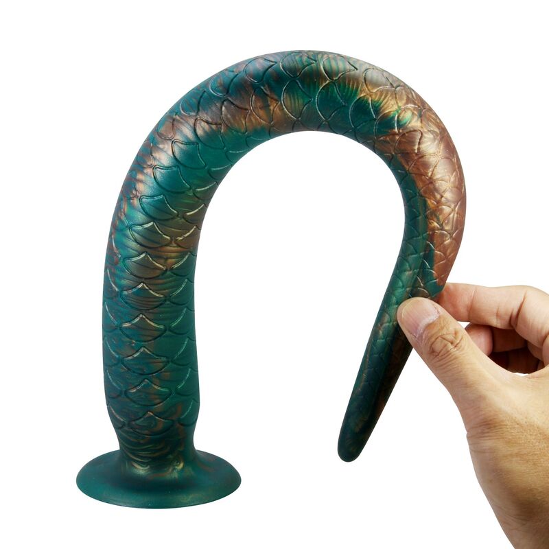 POWER MONSTERS - WILDWYRM TAIL BICOLORE FANTASY DILDO IN SILICONE 47 CM Ø 4 CM – Falli senza vibrazioni – foto 3