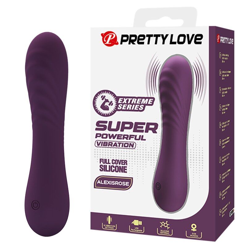 PRETTY LOVE - VIBRATORE RICARICABILE ALEXISROSE 10 FUNZIONI VIOLA – Vibratori HI-TECH