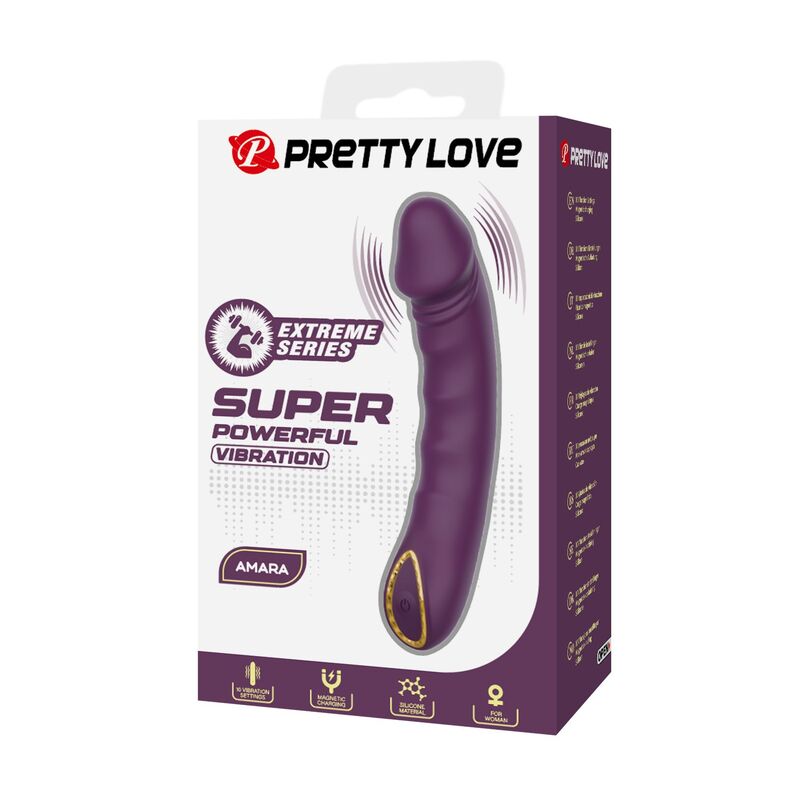 PRETTY LOVE - VIBRATORE RICARICABILE AMARA 10 FUNZIONI VIOLA – Vibratori HI-TECH – foto 3