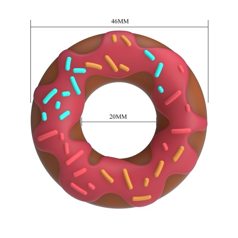PRETTY LOVE - ANELLO PER PENE SUPER DONUT ROSA – Cockring senza vibrazione – foto 6