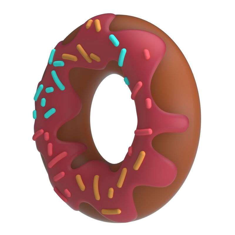 PRETTY LOVE - ANELLO PER PENE SUPER DONUT ROSA – Cockring senza vibrazione – foto 3