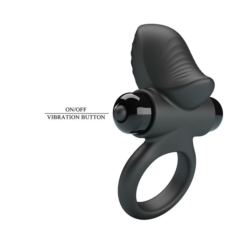 PRETTY LOVE - ADRIEN ANELLO VIBRANTE PER PENE 10 FUNZIONI NERO – Cockring con vibrazione – foto 2