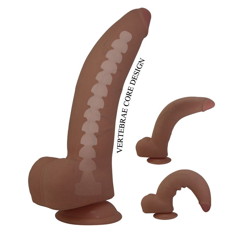 PRETTY LOVE - CUTHBERT DILDO FLESSIBILE REALISTICO 20 CM Ø 5 CM TPE MARRONE – Peni realistici – foto 7