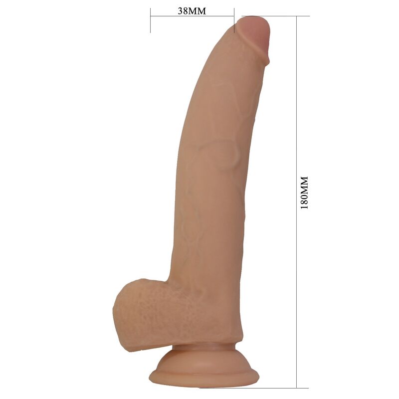 PRETTY LOVE - DILDO FLESSIBILE REALISTICO ELLCUMENT 18 CM Ø 4.5 CM TPE NATURALE – Peni realistici – foto 6