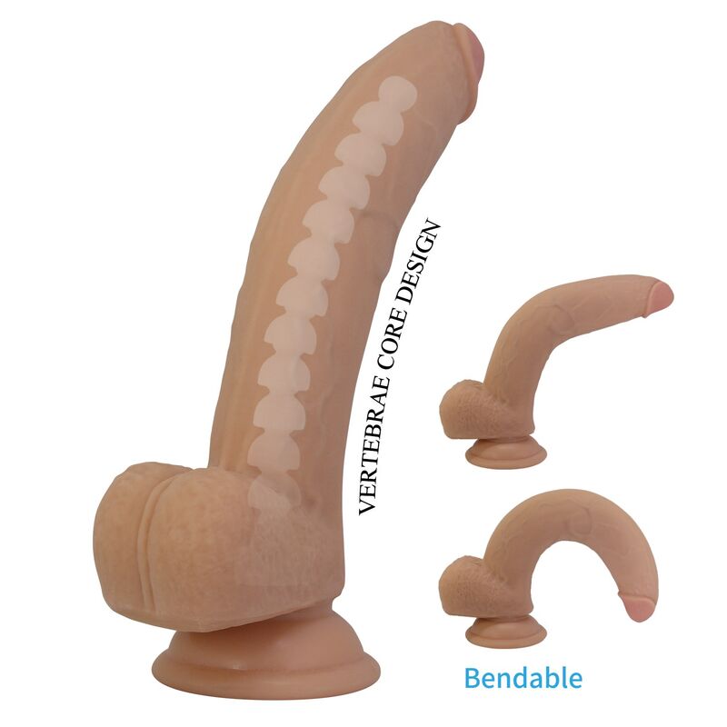 PRETTY LOVE - DILDO FLESSIBILE REALISTICO ELLCUMENT 18 CM Ø 4.5 CM TPE NATURALE – Peni realistici – foto 7