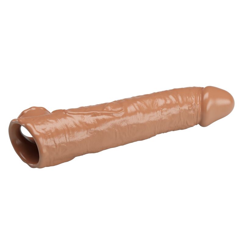 PRETTY LOVE - MANICOTTO REGOLABILE PER ALLUNGAMENTO DEL PENE 26 CM Ø 4 CM NATURALE – Copri pene con estensione – foto 4