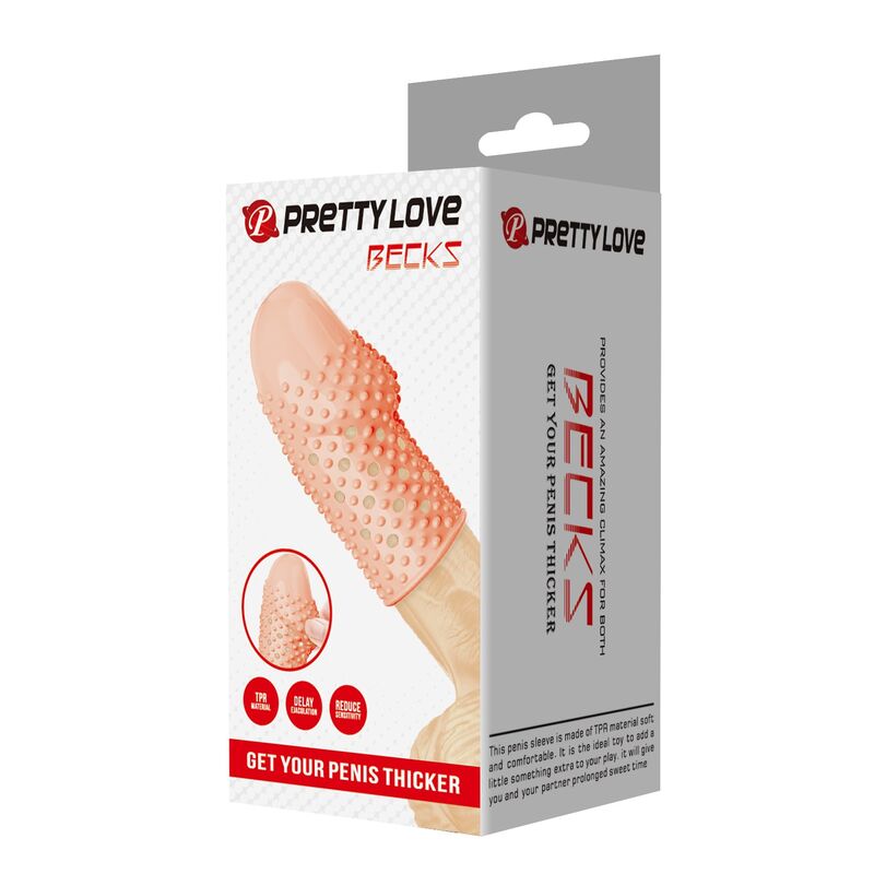 PRETTY LOVE - MANICOTTO PER PENE DA GEEK PER UN PENE PIÙ SPESSO, COLORE NATURALE – Manicotti per pene senza estensione – foto 3
