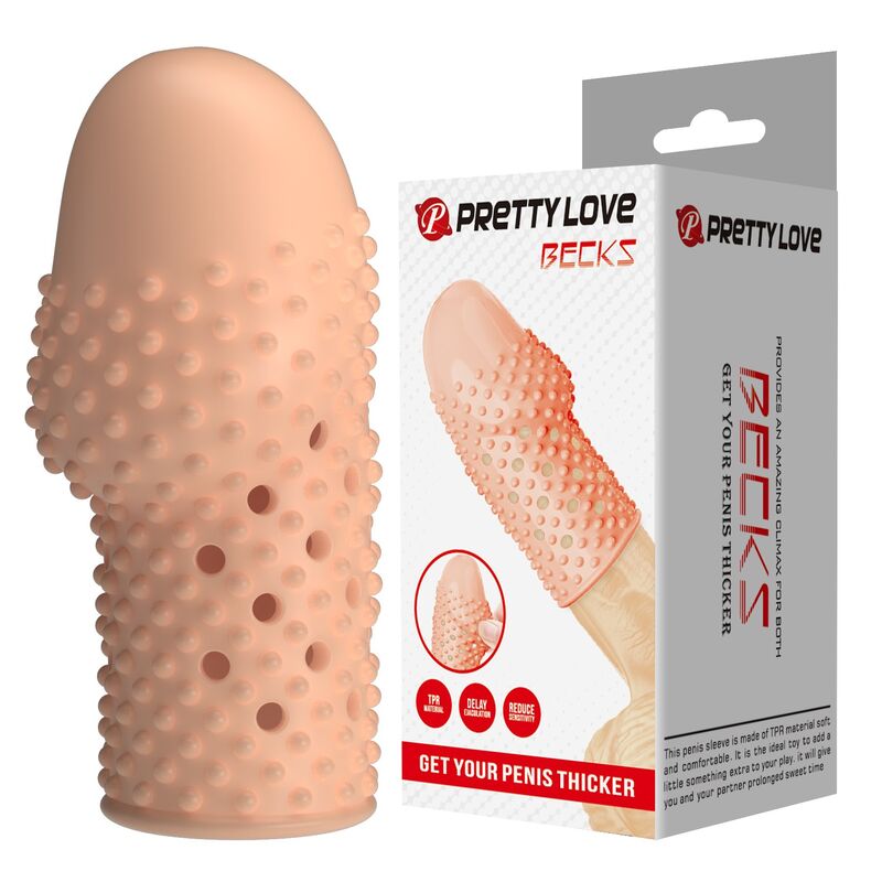PRETTY LOVE - MANICOTTO PER PENE DA GEEK PER UN PENE PIÙ SPESSO, COLORE NATURALE – Manicotti per pene senza estensione