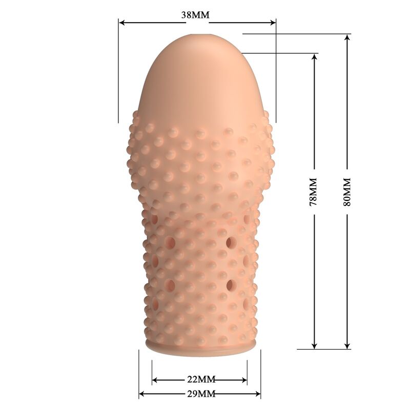 PRETTY LOVE - MANICOTTO PER PENE DA GEEK PER UN PENE PIÙ SPESSO, COLORE NATURALE – Manicotti per pene senza estensione – foto 8