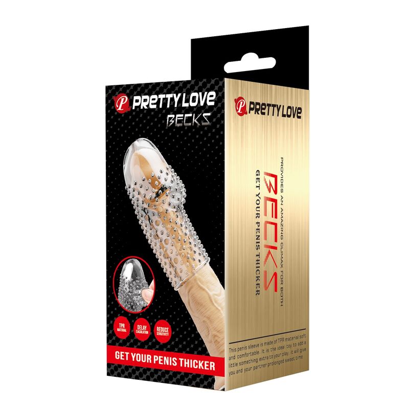 PRETTY LOVE - LA MANICA PER PENE DA GEEK PER UN PENE PIÙ SPESSO E TRASPARENTE – Manicotti per pene senza estensione – foto 3
