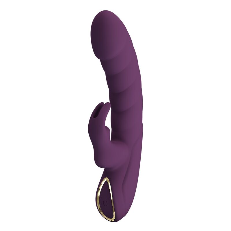 PRETTY LOVE - VIBRATORE A FORMA DI CONIGLIO RICARICABILE HARPER, 10 FUNZIONI, VIOLA – Vibratori di coniglio – foto 2