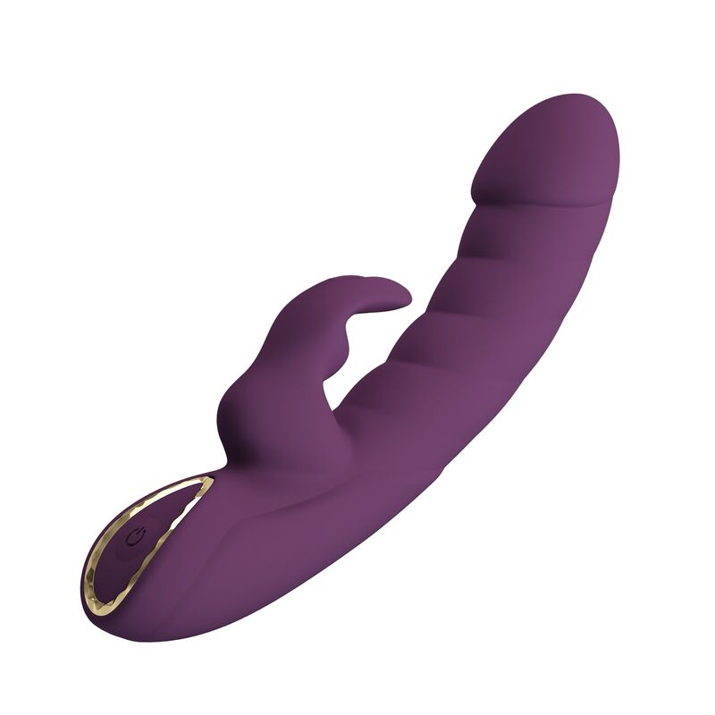 PRETTY LOVE - VIBRATORE A FORMA DI CONIGLIO RICARICABILE HARPER, 10 FUNZIONI, VIOLA – Vibratori di coniglio – foto 6