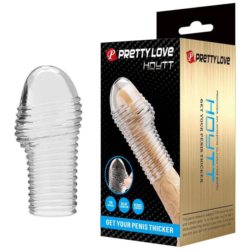 PRETTY LOVE - HOTTT MANICA PER PENE PER UN PENE PIÙ SPESSO E TRASPARENTE – Manicotti per pene senza estensione