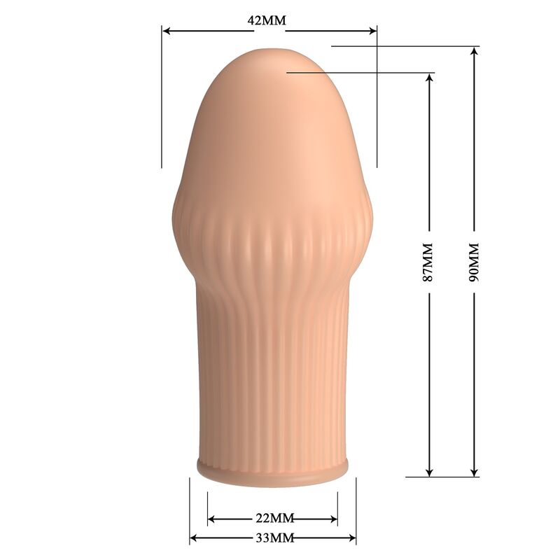 PRETTY LOVE - HUEL PENIS SLEEVE PER UN PENE PIÙ SPESSO E UN COLORE CARNE – Manicotti per pene senza estensione – foto 8