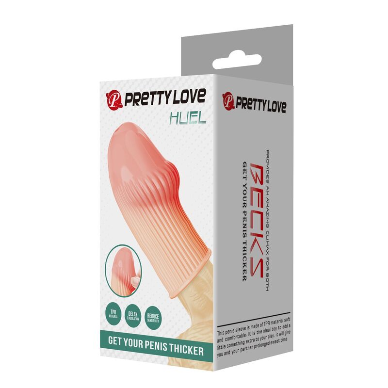 PRETTY LOVE - HUEL PENIS SLEEVE PER UN PENE PIÙ SPESSO E UN COLORE CARNE – Manicotti per pene senza estensione – foto 3