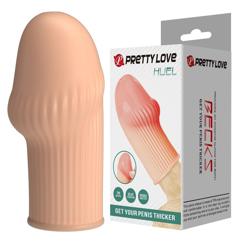 PRETTY LOVE - HUEL PENIS SLEEVE PER UN PENE PIÙ SPESSO E UN COLORE CARNE – Manicotti per pene senza estensione