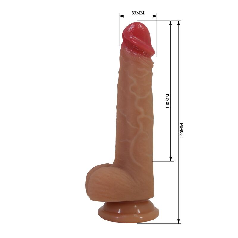 PRETTY LOVE - JOVITA DILDO IN SILICONE REALISTICO CON VENTOSA 19 CM Ø 4,5 CM – Peni realistici – foto 8