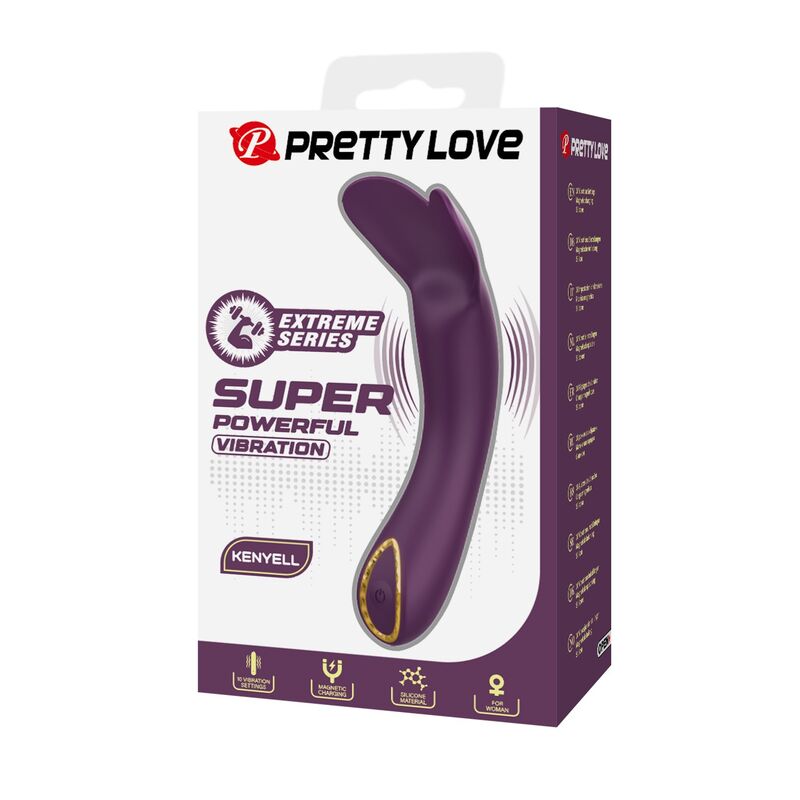 PRETTY LOVE - VIBRATORE RICARICABILE KENYELL 10 FUNZIONI VIOLA – Vibratori HI-TECH – foto 3