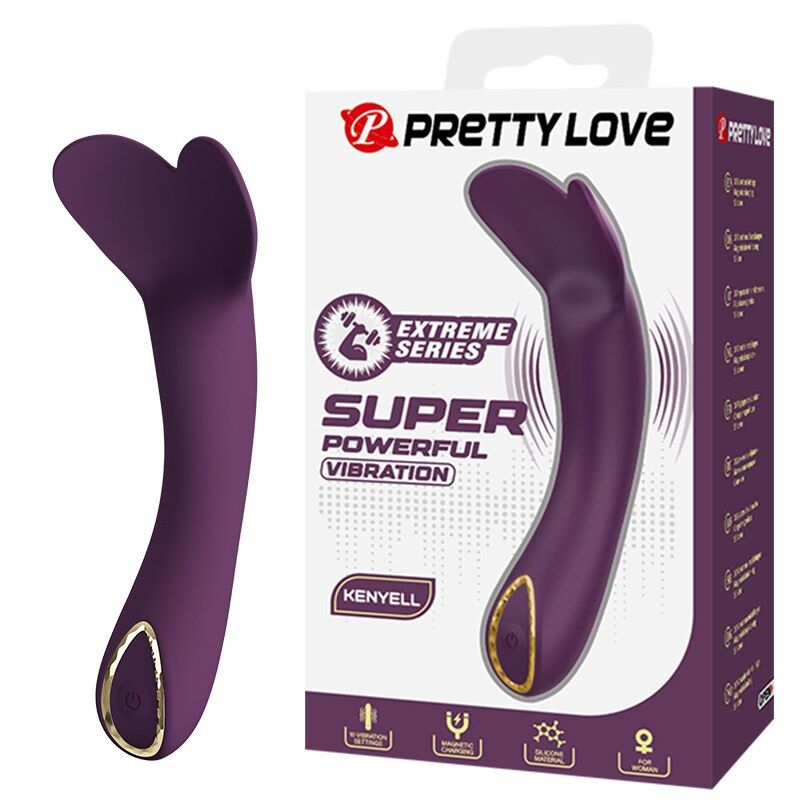PRETTY LOVE - VIBRATORE RICARICABILE KENYELL 10 FUNZIONI VIOLA – Vibratori HI-TECH
