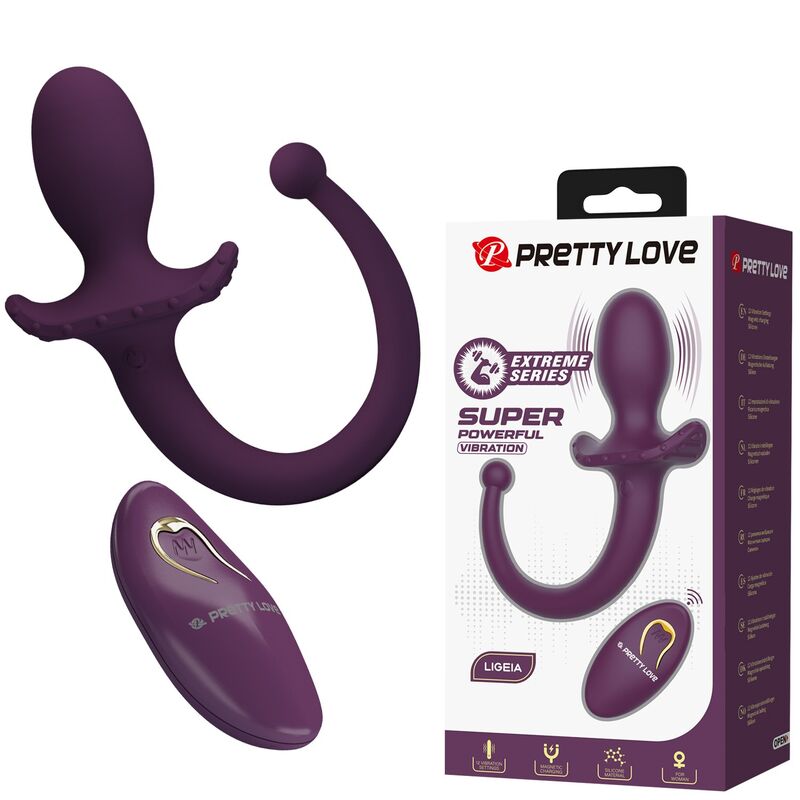 PRETTY LOVE - LIOEA VIBRANTE ANALE CON CODA, 12 FUNZIONI, TELECOMANDO VIOLA – Vibratori anali – foto 2