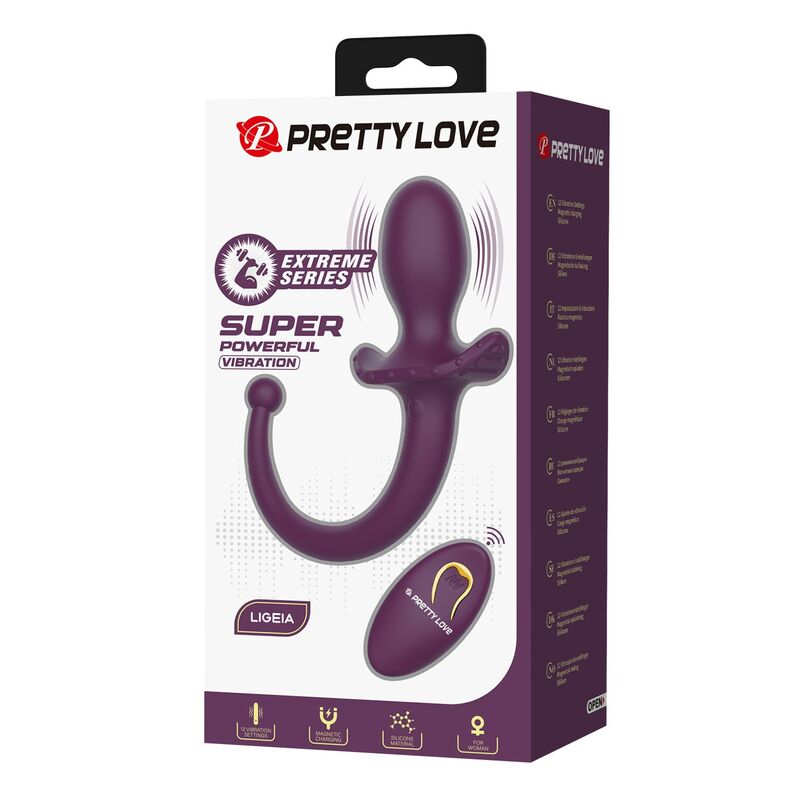 PRETTY LOVE - LIOEA VIBRANTE ANALE CON CODA, 12 FUNZIONI, TELECOMANDO VIOLA – Vibratori anali – foto 4
