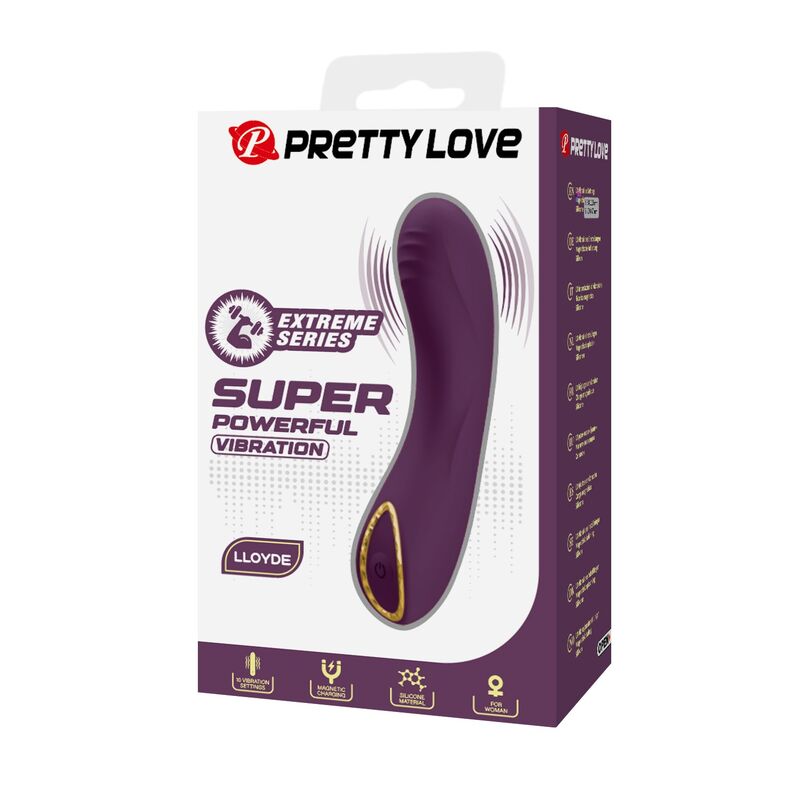PRETTY LOVE - VIBRATORE RICARICABILE LLOYDE 10 FUNZIONI VIOLA – Vibratori HI-TECH – foto 3