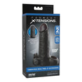 FANTASY X-TENSIONS - VIBRANTE REALISTICO MANICOTTO PER PENE DA 5 CM, NERO – Copri pene con estensione