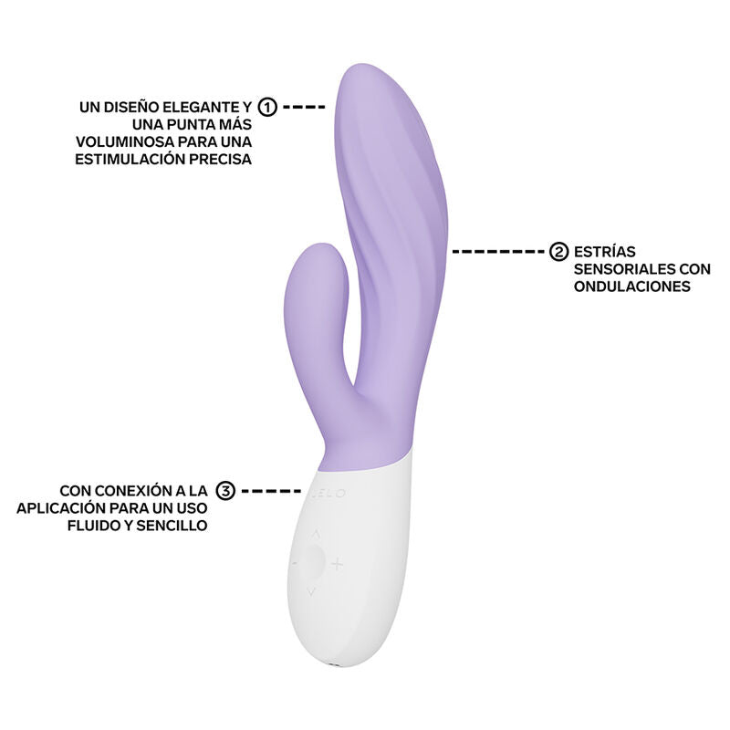 LELO - INA TWIST DOPPIO VIBRATORE A CONIGLIO PER IL PUNTO G E IL CLITORIDE LAVANDA – Vibratori di coniglio – foto 3