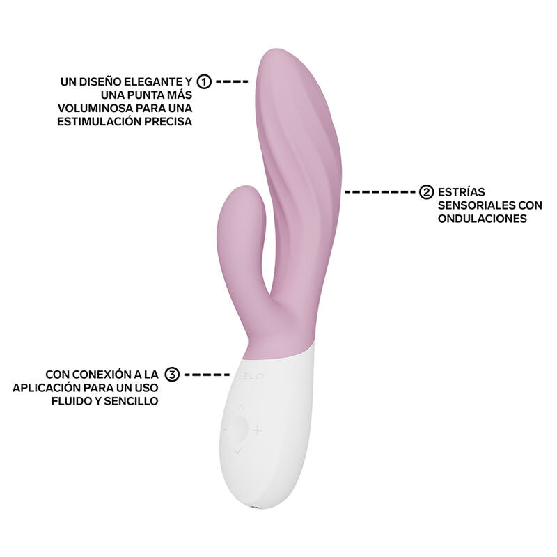LELO - INA TWIST DOPPIO VIBRATORE A CONIGLIO PER IL PUNTO G E IL CLITORIDE ROSA – Vibratori di coniglio – foto 3