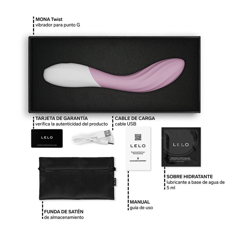 LELO - MONA TWIST VIBRATORE PER IL PUNTO G RICARICABILE E CONTROLLABILE TRAMITE APP, COLORE LAVANDA – Vibratori con APP – foto 5
