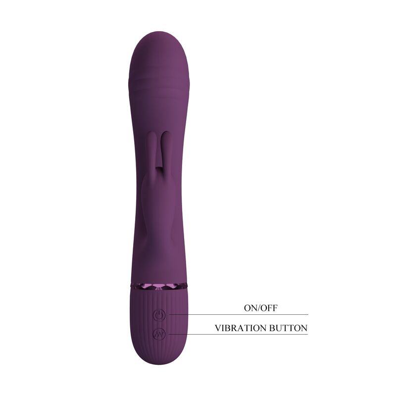 PRETTY LOVE - ROCCO VIBRATORE A FORMA DI CONIGLIO RICARICABILE 10 FUNZIONI VIOLA – Vibratori di coniglio – foto 2