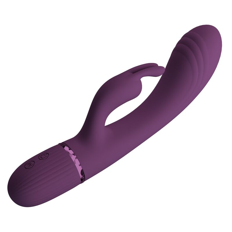 PRETTY LOVE - ROCCO VIBRATORE A FORMA DI CONIGLIO RICARICABILE 10 FUNZIONI VIOLA – Vibratori di coniglio – foto 7