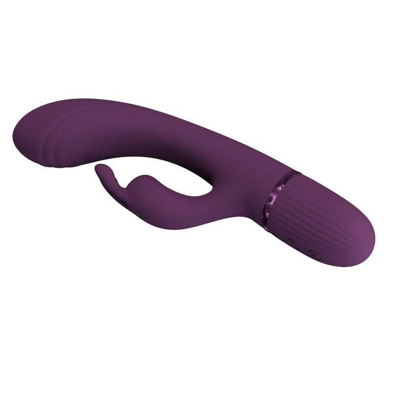 PRETTY LOVE - ROCCO VIBRATORE A FORMA DI CONIGLIO RICARICABILE 10 FUNZIONI VIOLA – Vibratori di coniglio – foto 8