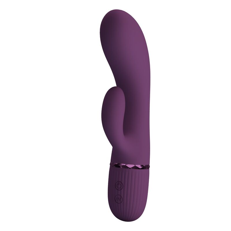 PRETTY LOVE - MARGIE VIBRATORE A FORMA DI CONIGLIO RICARICABILE 10 FUNZIONI VIOLA – Vibratori di coniglio – foto 2