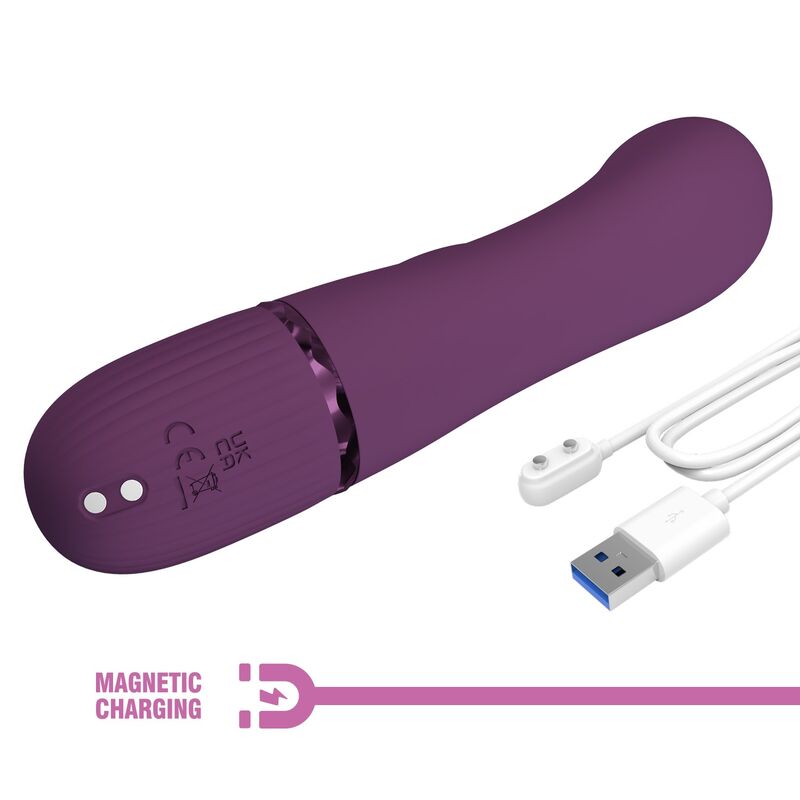 PRETTY LOVE - MARGIE VIBRATORE A FORMA DI CONIGLIO RICARICABILE 10 FUNZIONI VIOLA – Vibratori di coniglio – foto 9