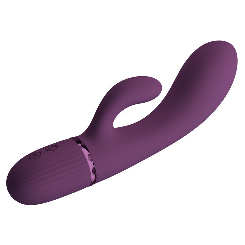 PRETTY LOVE - MARGIE VIBRATORE A FORMA DI CONIGLIO RICARICABILE 10 FUNZIONI VIOLA – Vibratori di coniglio – foto 7